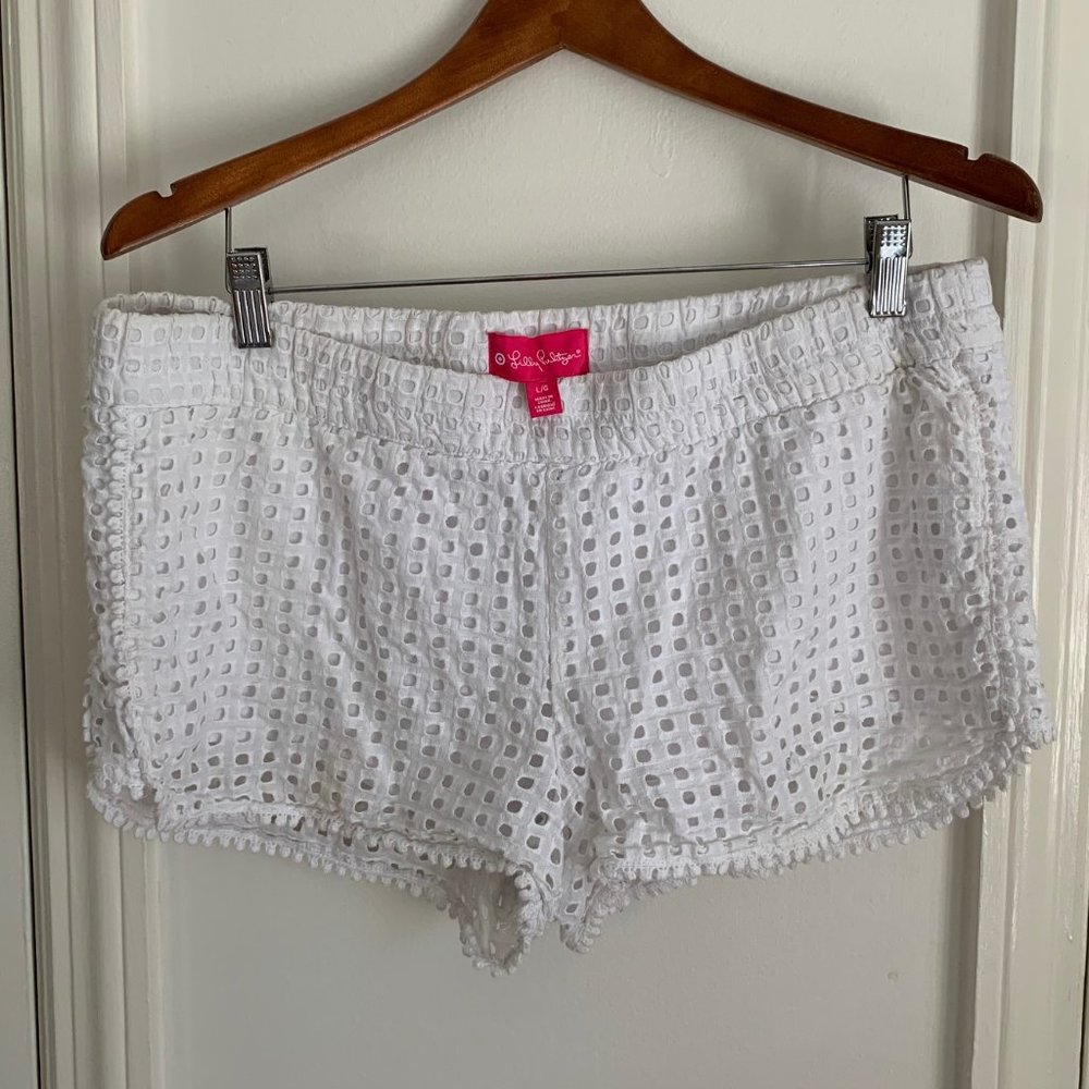 Lilly Pulitzer for Target  White Eyelet Shorts Lg